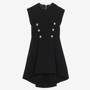 Shein Girls High Low Top With Front Golden Buttons